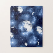 Moonlight Glow Moon Phasen in Sky Clouds Puzzle (Vertikal)