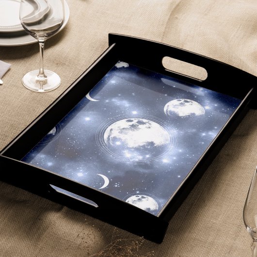 Moonlight Glow Moon Phasen in Sky Clouds Seidenpapier