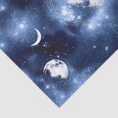 Moonlight Glow Moon Phasen in Sky Clouds Seidenpapier (Ausschnitt)