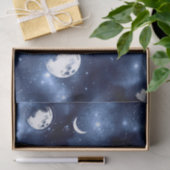 Moonlight Glow Moon Phasen in Sky Clouds Seidenpapier (Geschenk)