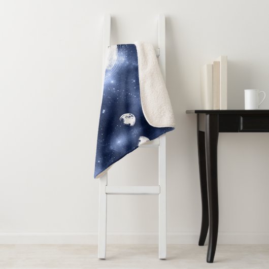 Moonlight Glow Moon Phasen in Sky Clouds Sherpadecke (Beispiel)