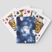 Moonlight Glow Moon Phasen in Sky Clouds Spielkarten (Rückseite)