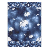 Moonlight Glow Moon Phasen in Sky Clouds Tischdecke (Vorderseite)