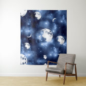 Moonlight Glow Moon Phasen in Sky Clouds Wandteppich (Beispiel)