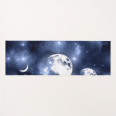 Moonlight Glow Moon Phasen in Sky Clouds Yogamatte (Vorderseite (Horizontal))