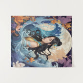 Moonlight Goddess – Ethereal Ocean Fantasy Art Pri Wandteppich (Vorderseite (Horizontal))