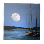 Moonlight Harbour Art Tile Fliese (Vorderseite)