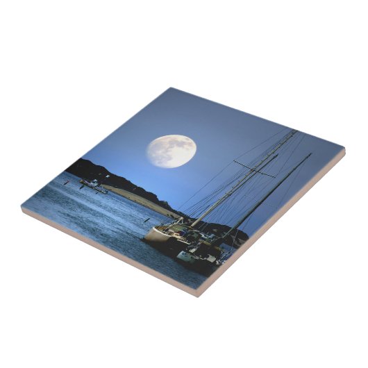 Moonlight Harbour Art Tile Fliese (Seite)