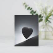 Moonlight Heart Shape Night Sky Dankeskarte (Stehend Vorderseite)