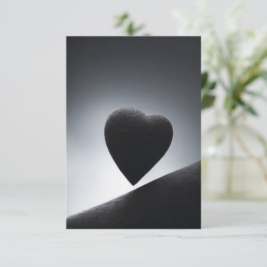 Moonlight Heart Shape Night Sky Dankeskarte (Stehend Vorderseite)