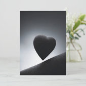 Moonlight Heart Shape Night Sky Feiertagskarte (Stehend Vorderseite)