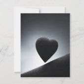 Moonlight Heart Shape Night Sky Mitteilungskarte (Vorderseite)