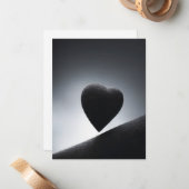 Moonlight Heart Shape Night Sky Mitteilungskarte (Vorderseite/Rückseite Beispiel)