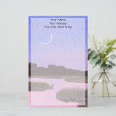 Moonlight Heron Briefpapier (Stehend Vorderseite)