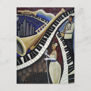 Moonlight Jazz Postcard Postkarte