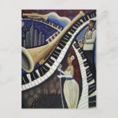 Moonlight Jazz Postcard Postkarte (Vorderseite)