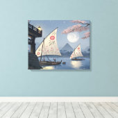 Moonlight Journey: Blumensegel Leinwanddruck (Insitu (Holzboden))