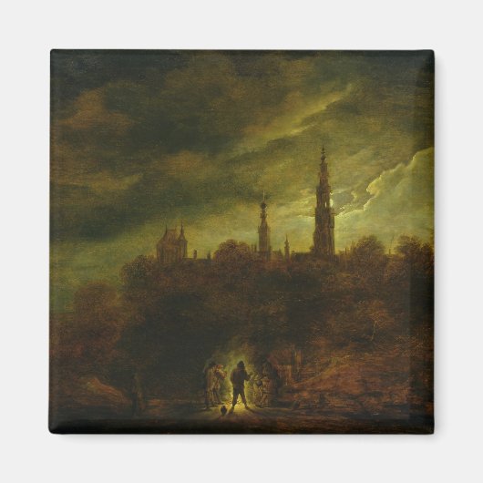 Moonlight Landschaft Magnet (Vorne)