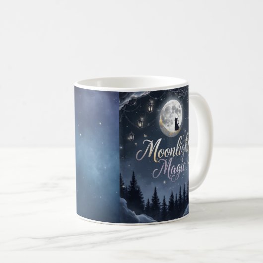 Moonlight Magic – Enchanted Halloween Mug Design Kaffeetasse (VorderseiteRechts)