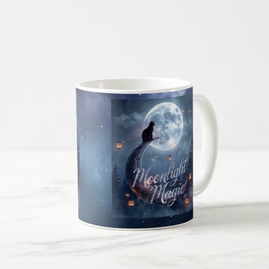 Moonlight Magic – Enchanted Halloween Mug Design Kaffeetasse (VorderseiteRechts)