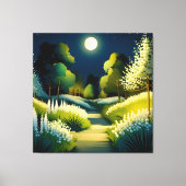 Moonlight Magic Garden Leinwanddruck (Vorderseite)
