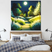 Moonlight Magic Garden Leinwanddruck (Insitu (Schlafzimmer))