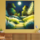 Moonlight Magic Garden Leinwanddruck (Insitu (Wohnzimmer))