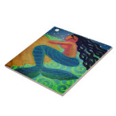 Moonlight Mermaid Abstrakt Art Art Fliese (Seite)
