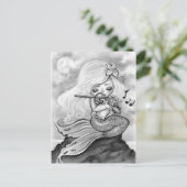 Moonlight Mermaid Violin Sonata Postkarte (Stehend Vorderseite)