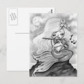 Moonlight Mermaid Violin Sonata Postkarte (Vorne/Hinten)