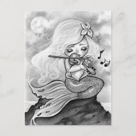 Moonlight Mermaid Violin Sonata Postkarte (Vorderseite)