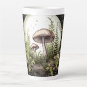 Moonlight Mushroom Garden Latte Tasse (Vorderseite)