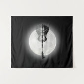 Moonlight Nature Guitar Wandteppich (Vorderseite (Horizontal))