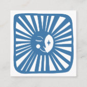 Moonlight Niedlich Charming Moon Social Media QR-C Quadratische Visitenkarte (Vorderseite)