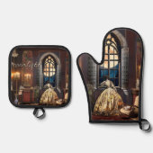 Moonlight Ofenhandschuh & Topflappen-Set (Vorderseite)