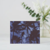 Moonlight PalmTrees Postcard Postkarte (Stehend Vorderseite)
