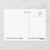 Moonlight PalmTrees Postcard Postkarte (Rückseite)