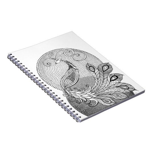 Moonlight Peacock Notizblock (Rechte Seite)