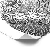 Moonlight Peacock Poster (Ecke)