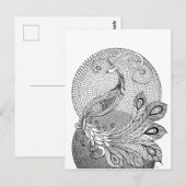 Moonlight Peacock Postkarte (Vorne/Hinten)