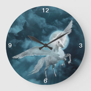 Moonlight pegasus große wanduhr