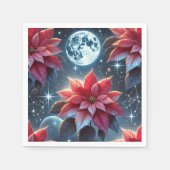 Moonlight Poinsettia Blumenmuster Decoupage Serviette (Vorderseite)