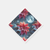 Moonlight Poinsettia Blumenmuster Decoupage Serviette (Ecke)