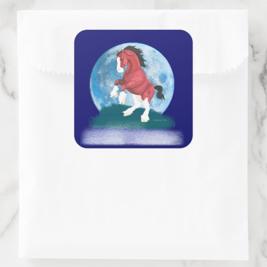 Moonlight Prancer Horse Sticker (Tasche)