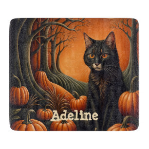 Moonlight Pumpkin Patch Personalisiert Halloween Schneidebrett