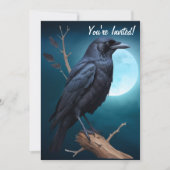 Moonlight Raven Halloween Einladung (Vorderseite)