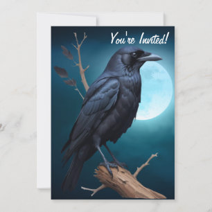 Moonlight Raven Halloween Einladung