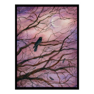 Moonlight Raven Poster