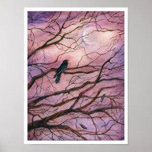 Moonlight Raven Poster