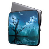Moonlight Reflection Landschaftlich Night Sky Slee Laptopschutzhülle (Vorderseite Links)